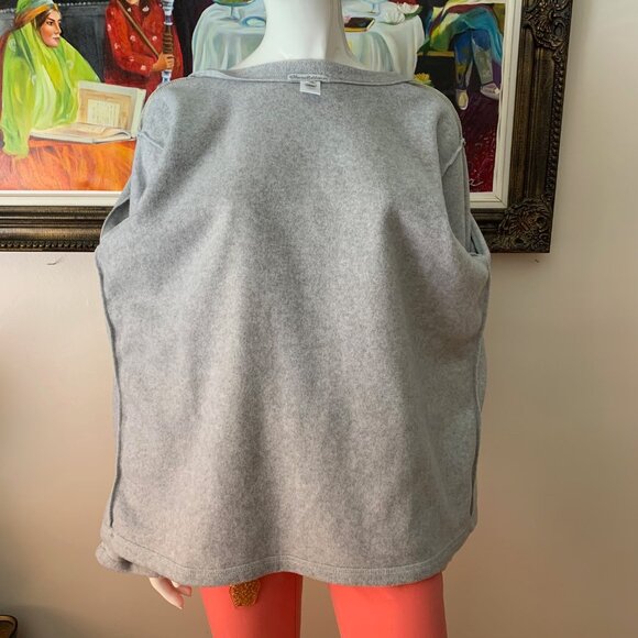 Vintage Embroidered Women's Gray Long Sleeves Button Up Cardigan - Picture 6 of 8